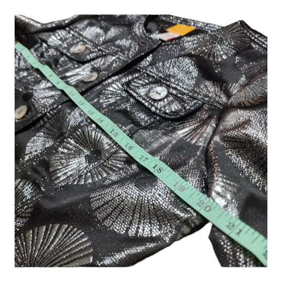 Ruby Rd Women's 3/4 Sleeve silver metallic jacket size 10 medium - Picture 6 of 8